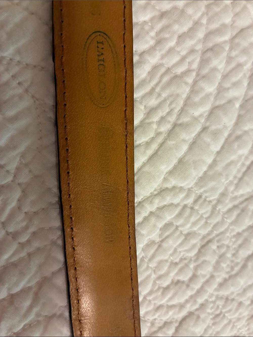 L’aiglon alligator Dress Belt with Gold Buckle, 34